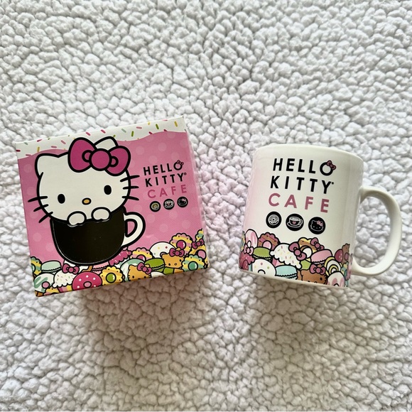 HELLO KITTY CAFE mug donuts graphics coffee tea cup donut graphic on inner base - Picture 11 of 11